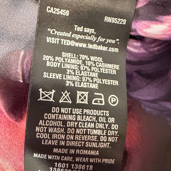 Ted Baker London Wool-Cashmere Wrap Coat (Camel) – Size 2 (US 6) - Picture 6 of 8